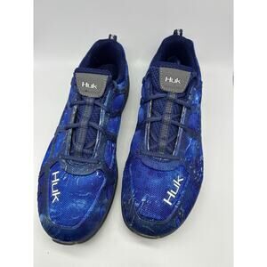 Huk Attack Performance Fishing Angler Sneaker Men Size 10.5 Blue Gray